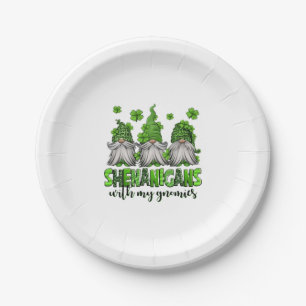 Shenanigans With My Gnomies St Patrick's Day Gnome Paper Plate