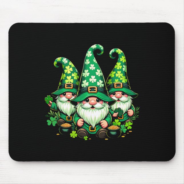 Shenanigans With My Gnomies St Patricks Day Gnomes Mouse Mat (Front)