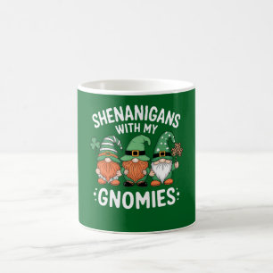 Shenanigans With My Gnomies St Patrick's Day Irish Coffee Mug
