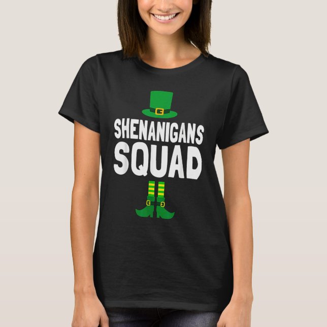 Shenanigator Cute Leprechaun Elf St Patricks Day S T-Shirt (Front)