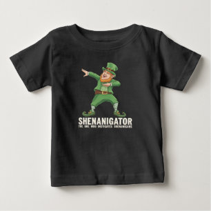 Shenanigator Dabbing Leprechaun St Patrick's Day Baby T-Shirt