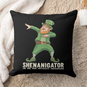 Shenanigator Dabbing Leprechaun St Patrick's Day Cushion
