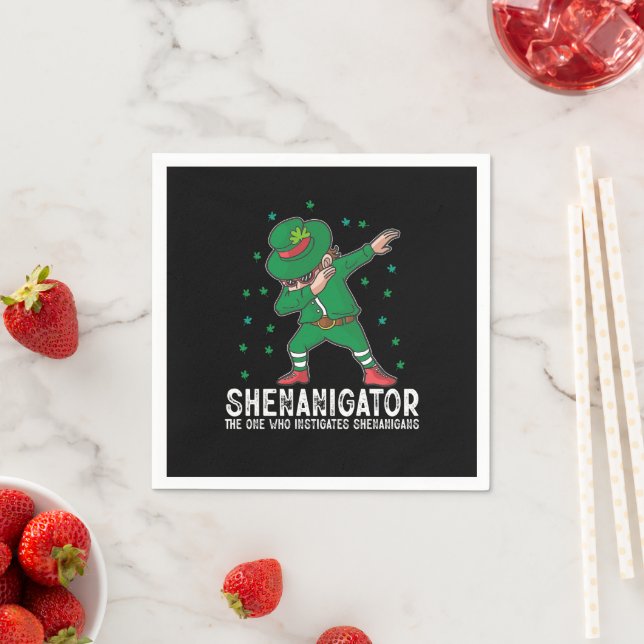 Shenanigator Dabbing St Patrick's Day Shenanigans  Napkin (Insitu)