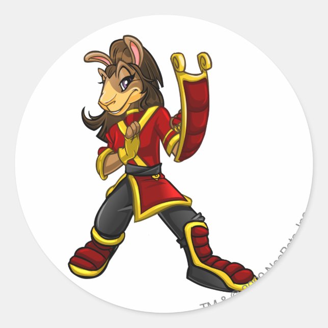 Shenkuu Team Captain 2 Classic Round Sticker (Front)