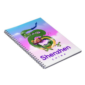 Shenzhen China Dragon travel poster Notebook