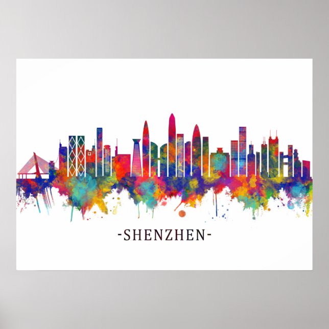 Shenzhen China Skyline Poster (Front)