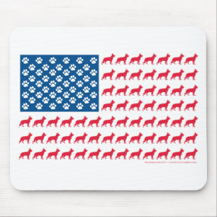 Shepard-Flag Patriotic Mouse Mat