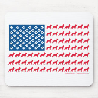 Shepard-Flag Patriotic Mouse Mat