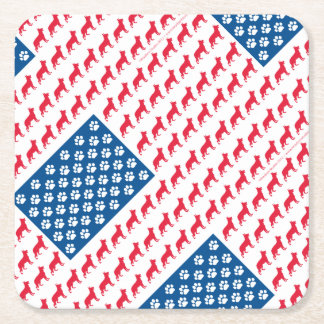 Shepard-Flag Patriotic Square Paper Coaster