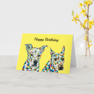 Shephard Shar pei & Pitbull Lab Mix Birthday Card