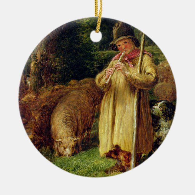 Shepherd Boy, 1831 (oil on panel) Ceramic Tree Decoration (Front)