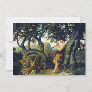 Shepherd Boy Playing the Flute Card