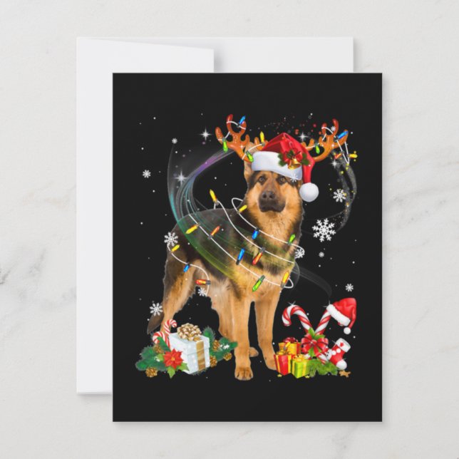 Shepherd Christmas Dog Card (Front)