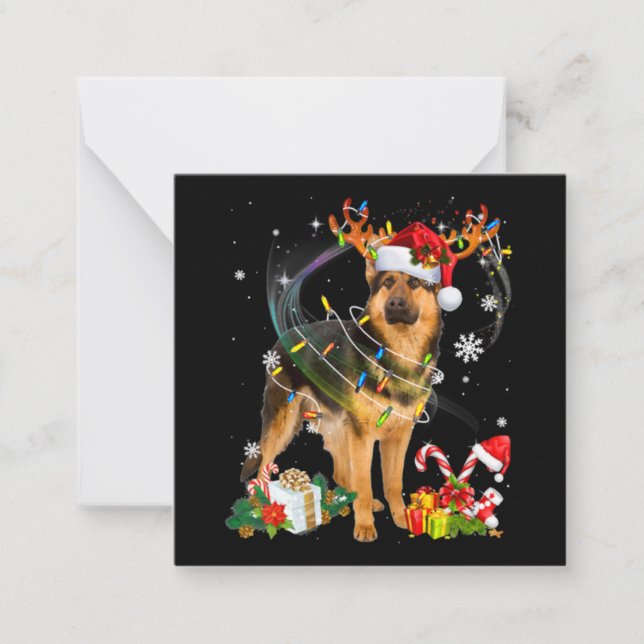Shepherd Christmas Dog Card (Front)