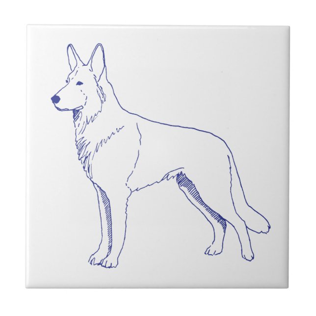 Shepherd dog breed tile (Front)