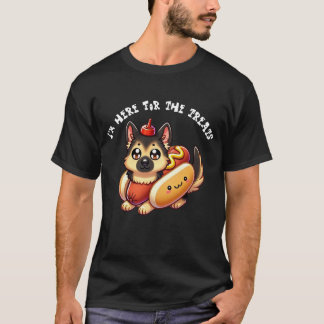 Shepherd Dog in a Hot Dog Costume, Funny Halloween T-Shirt