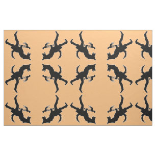 Shepherd dog silhouette fabric