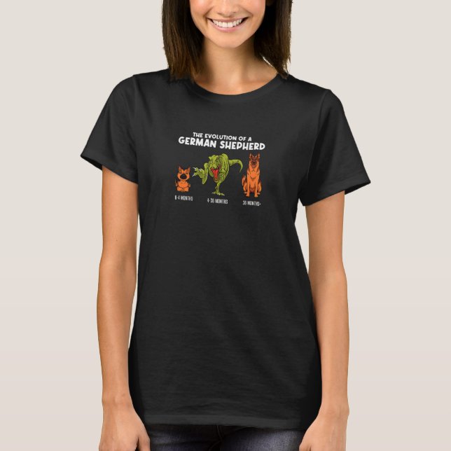 Shepherd Evolution German Shepherd T-Shirt (Front)
