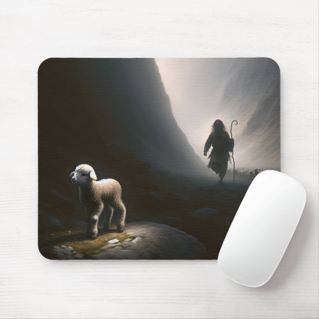 Shepherd Finding a Lost Lamb Mouse Mat (With Mouse)
