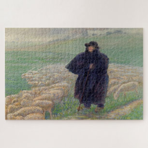 Shepherd in a Downpour (1889) by Camille Pissarro Jigsaw Puzzle