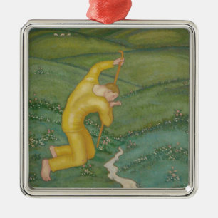 Shepherd in his Field (by Eugeniusz Zak) Metal Tree Decoration