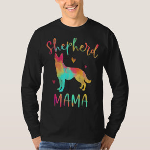 Shepherd Mama Colourful German Shepherd Dog Mum T-Shirt