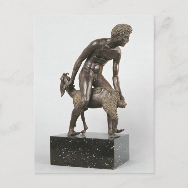 Shepherd milking a goat postcard (Front)