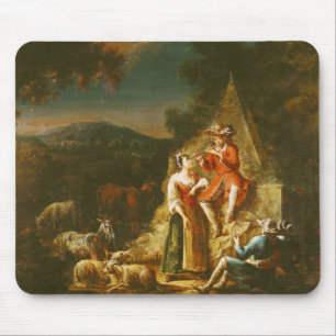 Shepherd Playing a Flute Mouse Mat