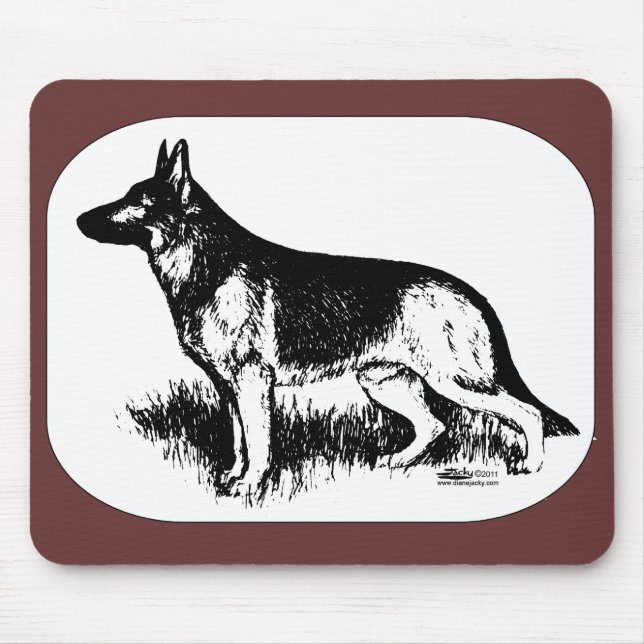 Shepherd Profile Mouse Mat (Front)