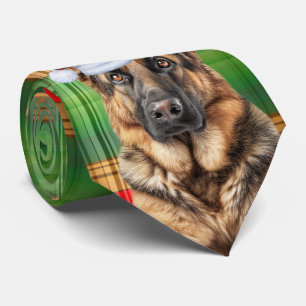 Shepherd Red and Green Plaid Holiday Christmas  Tie