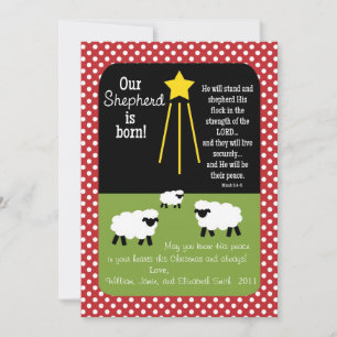 SHEPHERD Scripture Verse 2-Sided Christmas Card