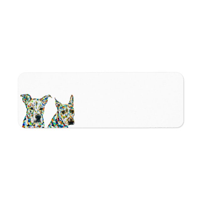 Shepherd Shar pei Pitbull Lab Return Address Label (Front)