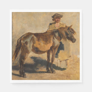Shepherd With a Horse (Farm Animal) Napkin