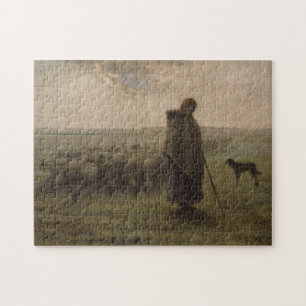 Shepherdess and Her Flock 1862-63 Jigsaw Puzzle