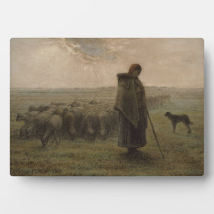 Shepherdess and Her Flock 1862-63 Plaque