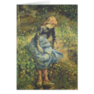 Shepherdess by Camille Pissarro, Vintage Fine Art