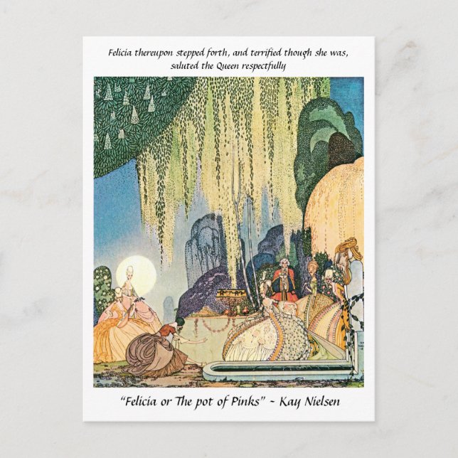 Shepherdess meeting the Queen Kay Nielsen Postcard (Front)
