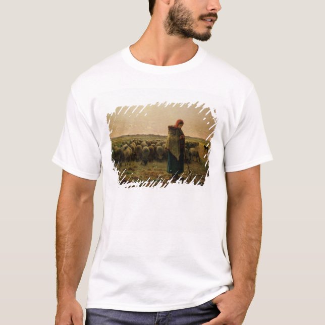 Shepherdess with her Flock, 1863 T-Shirt (Front)
