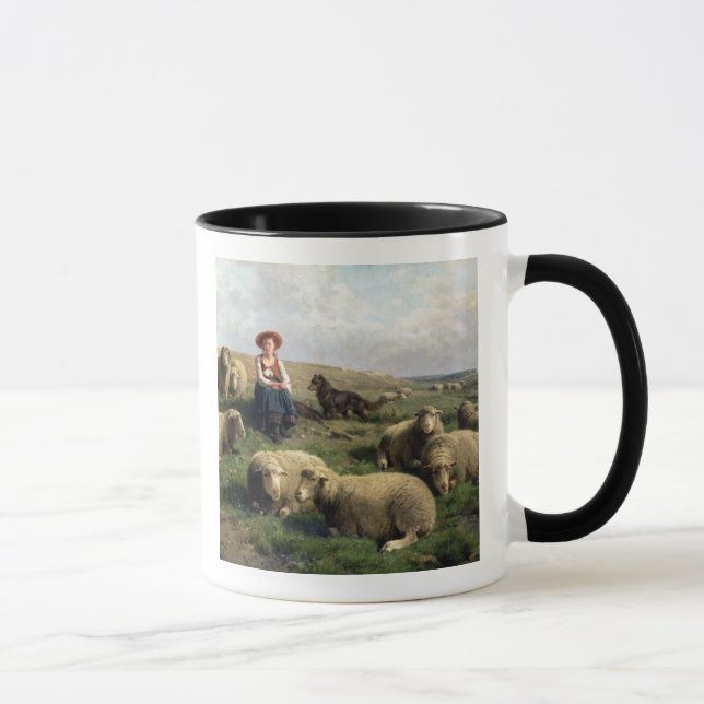 Shepherdess with Sheep in a Landscape Mug (Right)