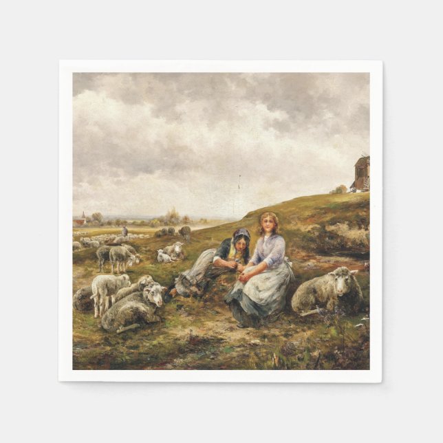 Shepherdesses before the City Gates Napkin (Front)