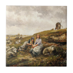 Shepherdesses before the City Gates Tile