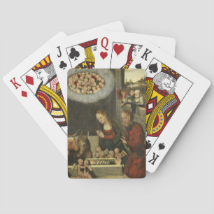 Shepherds Adoring Baby Jesus by Cranach Playing Cards