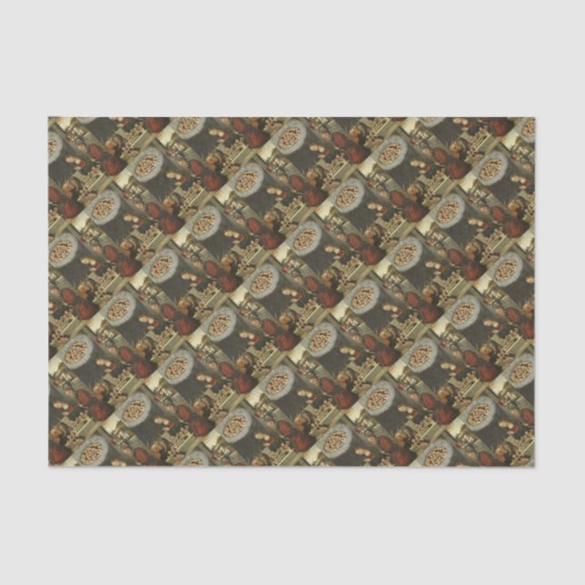 Shepherds Adoring Baby Jesus by Cranach Tissue Paper (Front)