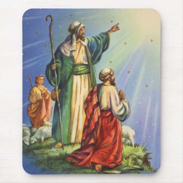 Shepherds and the Star Mouse Mat (Front)