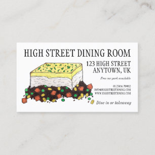 Shepherd's Cottage Meat Pie English British Food Business Card