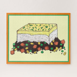 Shepherd's Cottage Meat Pie English British Food Jigsaw Puzzle