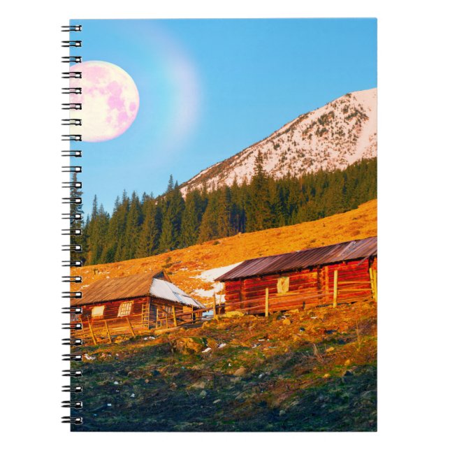 Shepherds hut wooden traditional,  memories of pas notebook (Front)