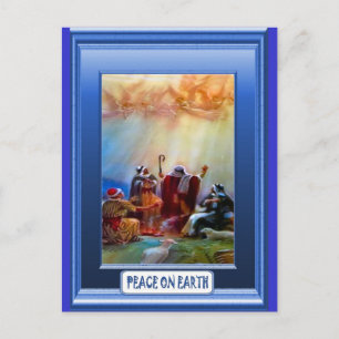 Shepherds on the hillside postcard