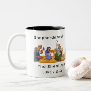 Shepherds seek the Shepherd Two-Tone Coffee Mug
