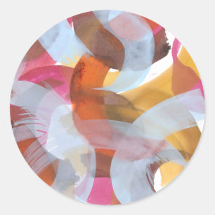 Sherbert I Classic Round Sticker